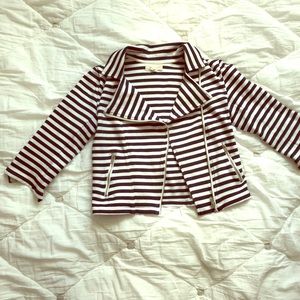 Forever 21 blue and white stripe jacket